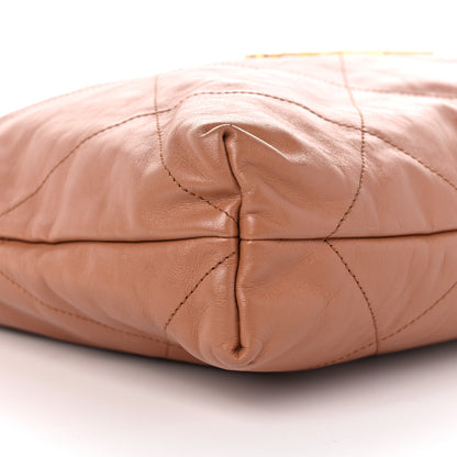 Chanel Shiny Calfskin Quilted Small Chanel 22 Camel 10 of 11