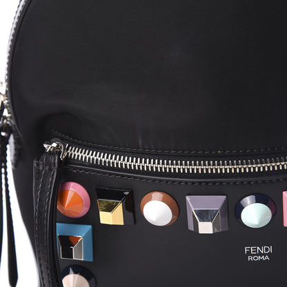 Fendi Vitello Nylon Studded Backpack Black 10 of 10