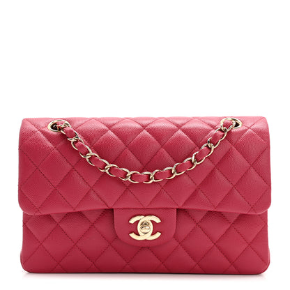 Chanel Caviar Quilted Small Double Flap Dark Pink 1 of 11