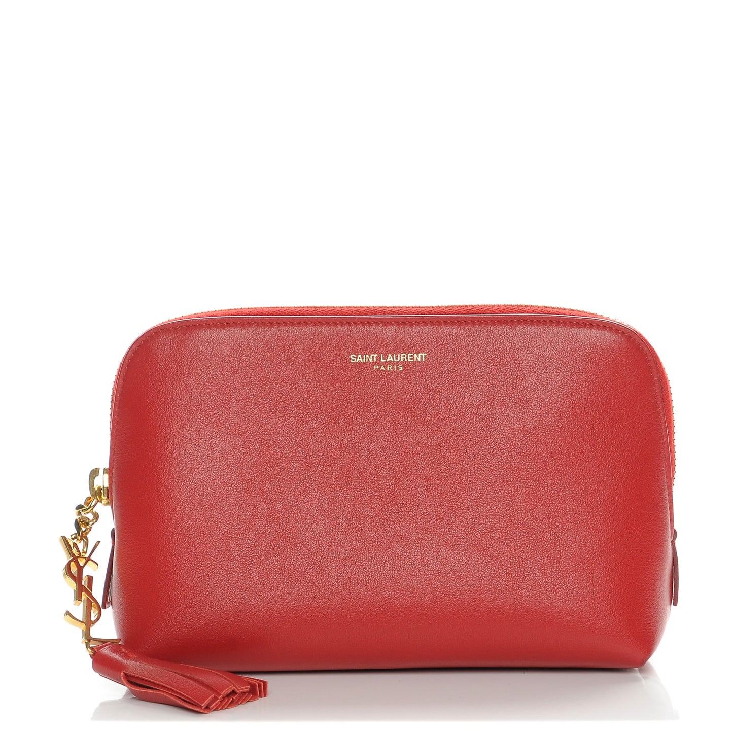Calfskin Cosmetic Case New Red