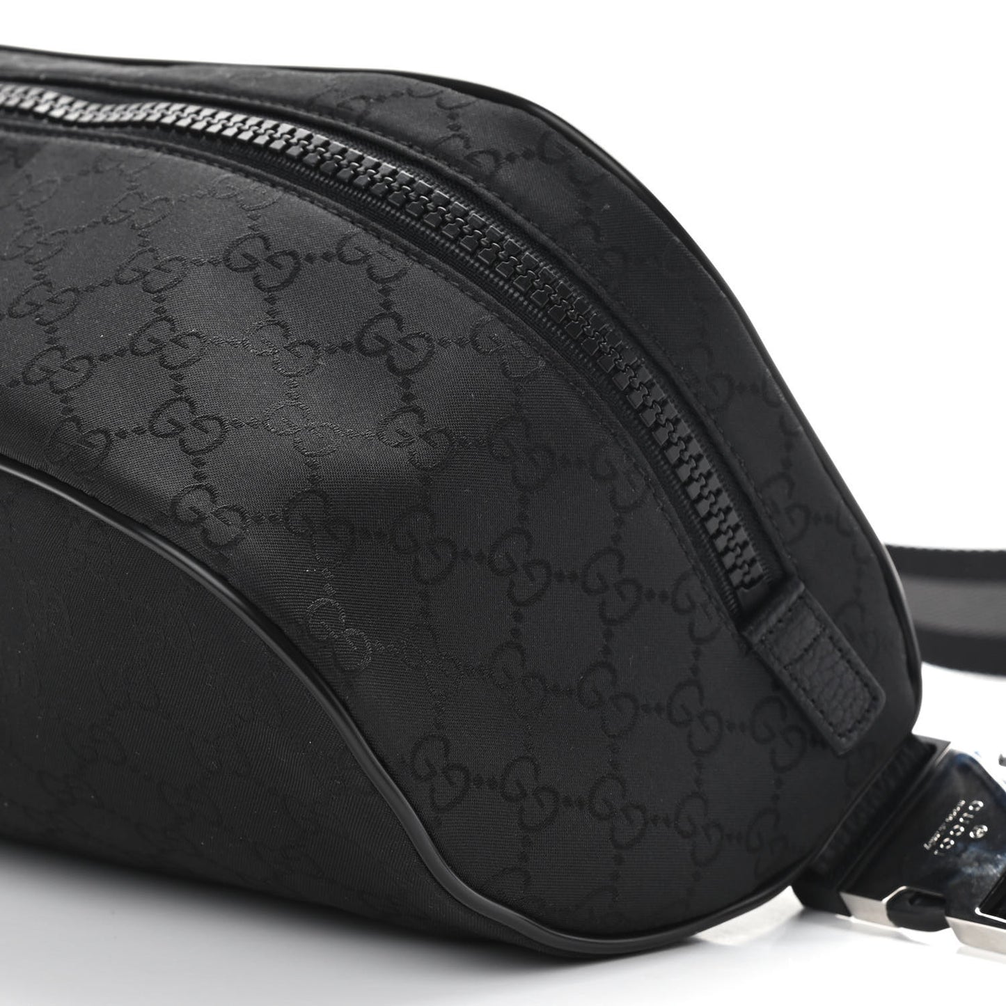 Nylon Monogram Fanny Pack Belt Bag Black