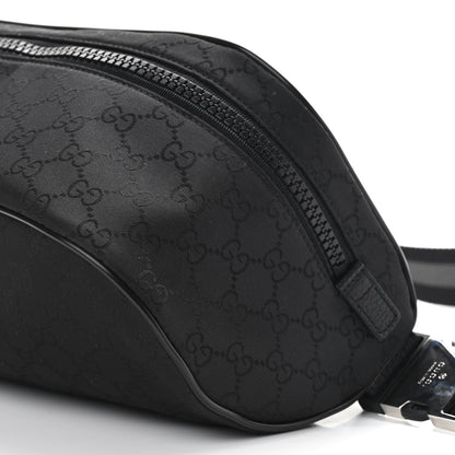 Gucci Nylon Monogram Fanny Pack Belt Bag Black 10 of 10