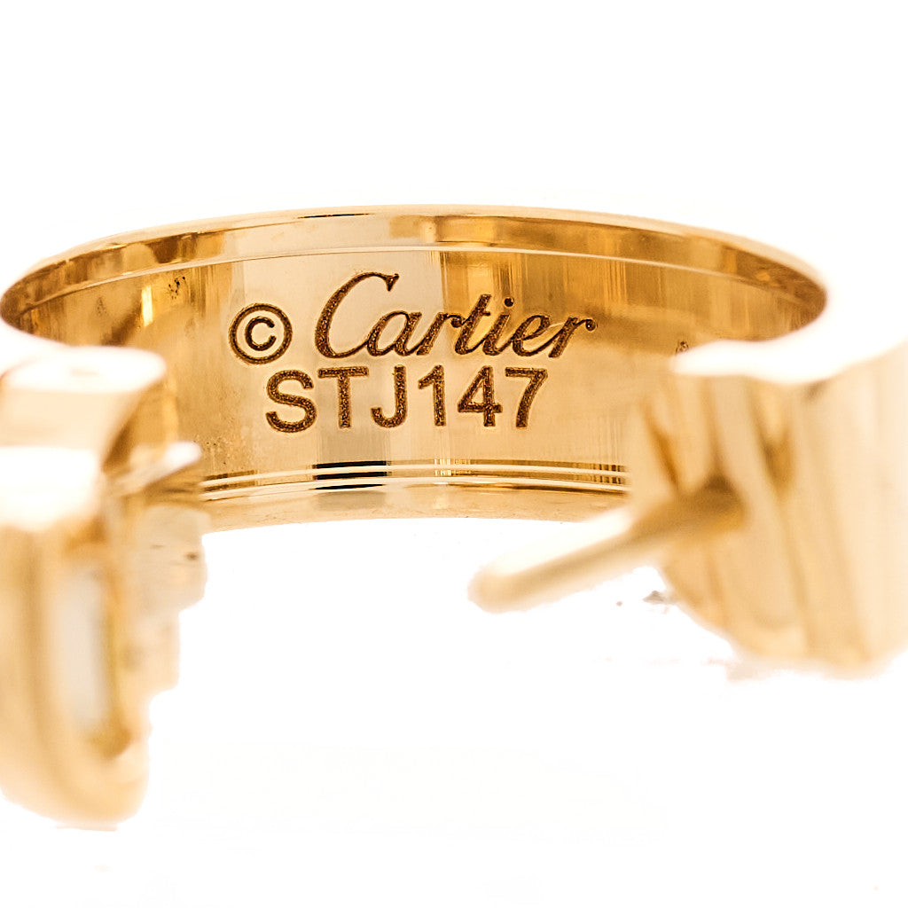 Cartier 18K Yellow Gold 5.5mm LOVE French Clip Hoop Earrings 10 of 11