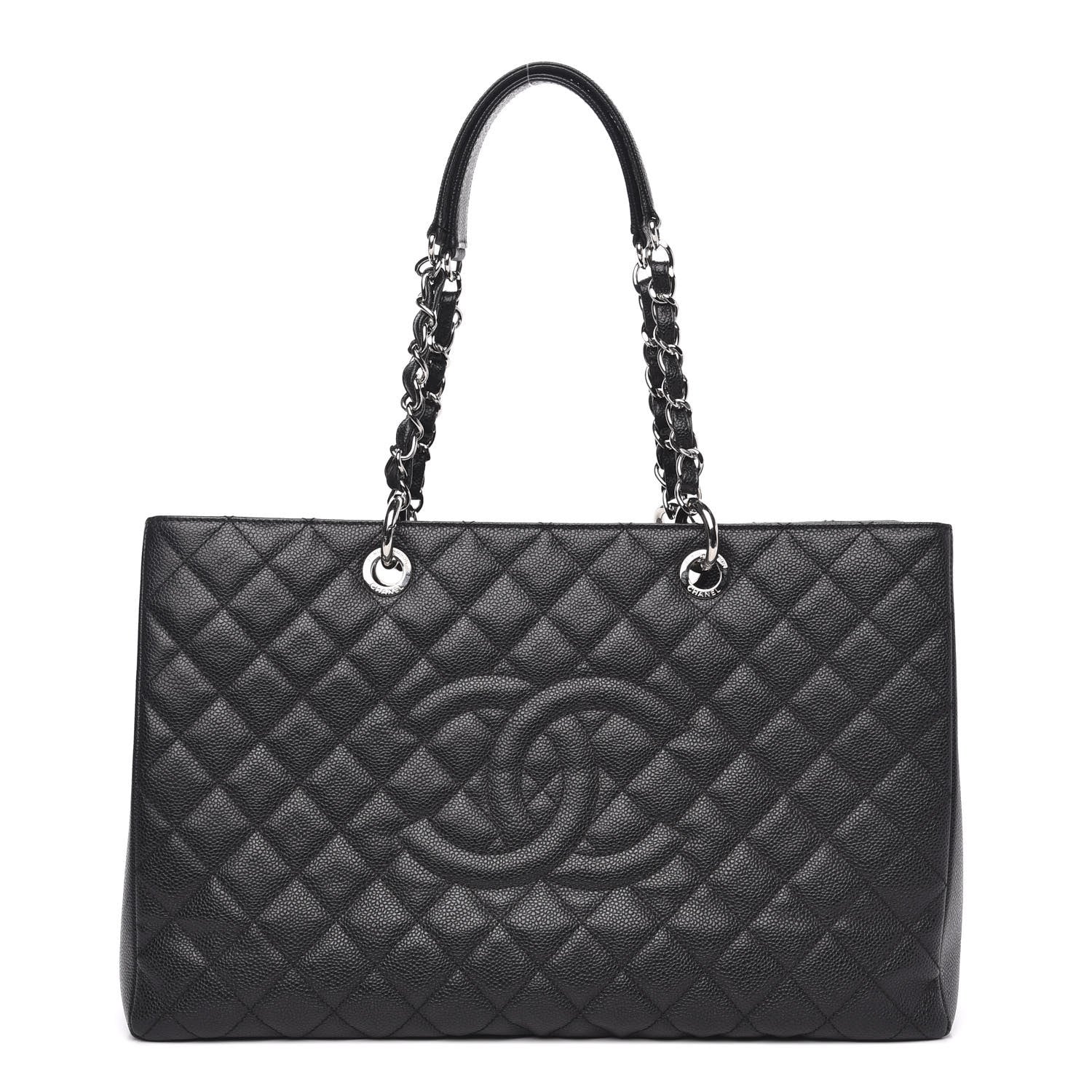 Chanel Caviar Quilted XL Grand Shopping Tote GST Black 1 of 12