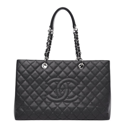 Chanel Caviar Quilted XL Grand Shopping Tote GST Black 1 of 12