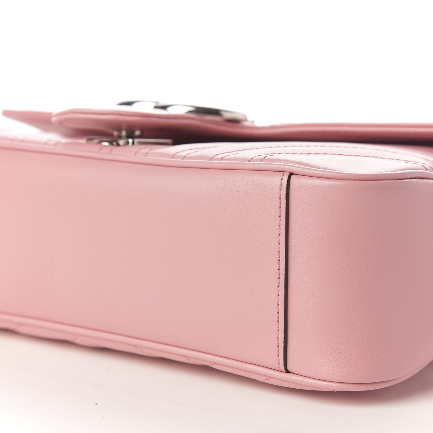 Calfskin Matelasse Small GG Marmont Shoulder Bag Wild Rose