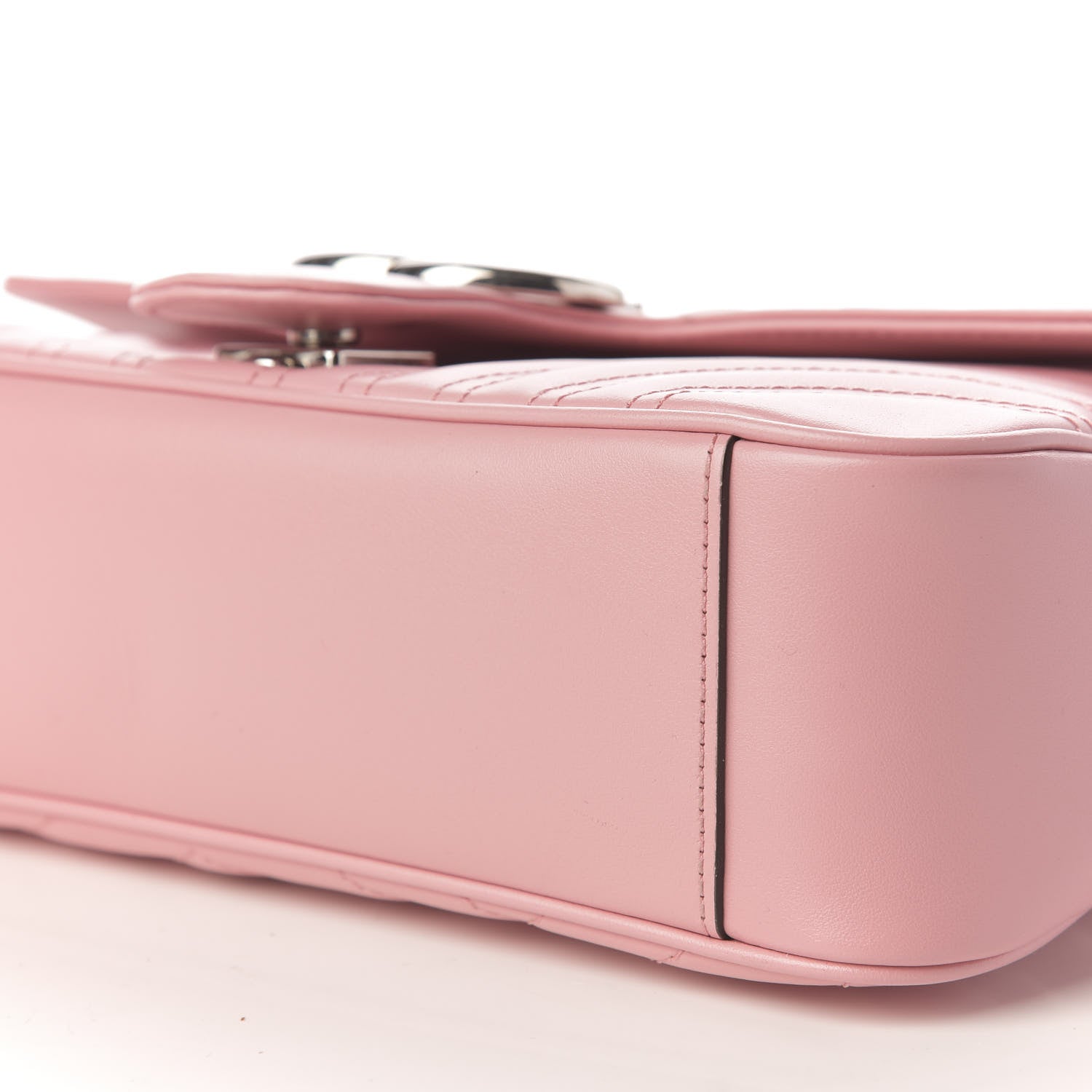 Gucci Calfskin Matelasse Small GG Marmont Shoulder Bag Wild Rose 6 of 9