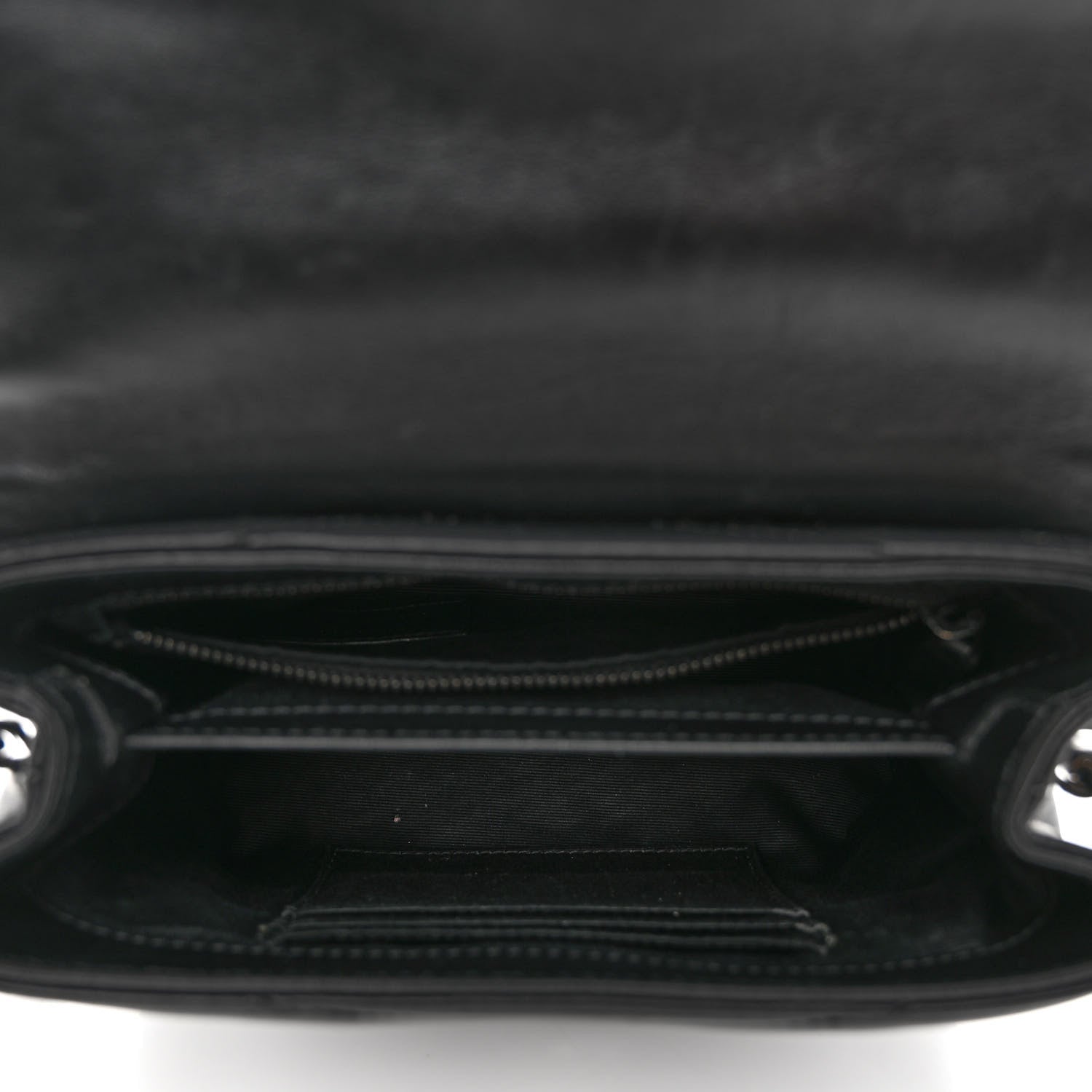 Saint Laurent Calfskin Y Quilted Monogram Monochrome Toy Loulou Crossbody Bag Black 4 of 8