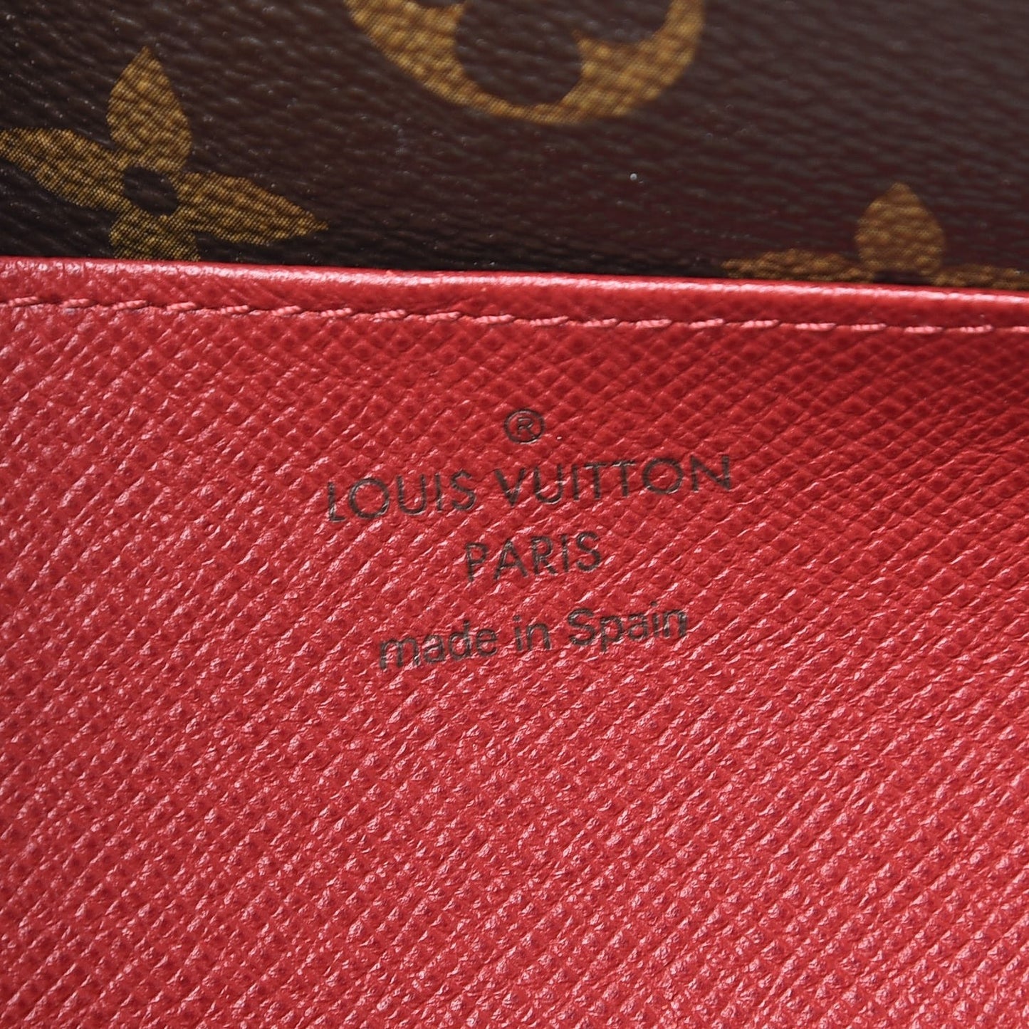 Monogram Emilie Wallet Red