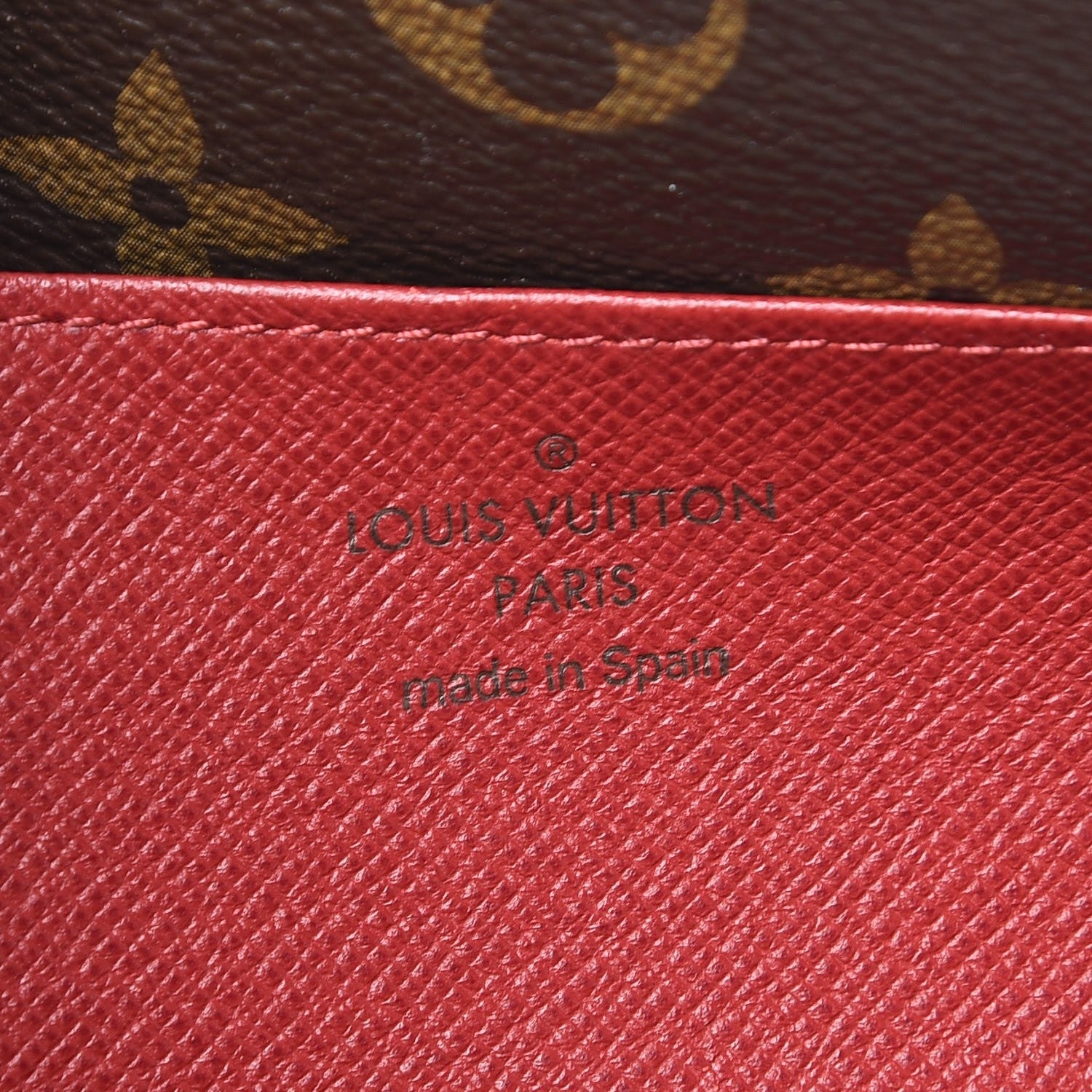 Louis Vuitton Monogram Emilie Wallet Red 6 of 11