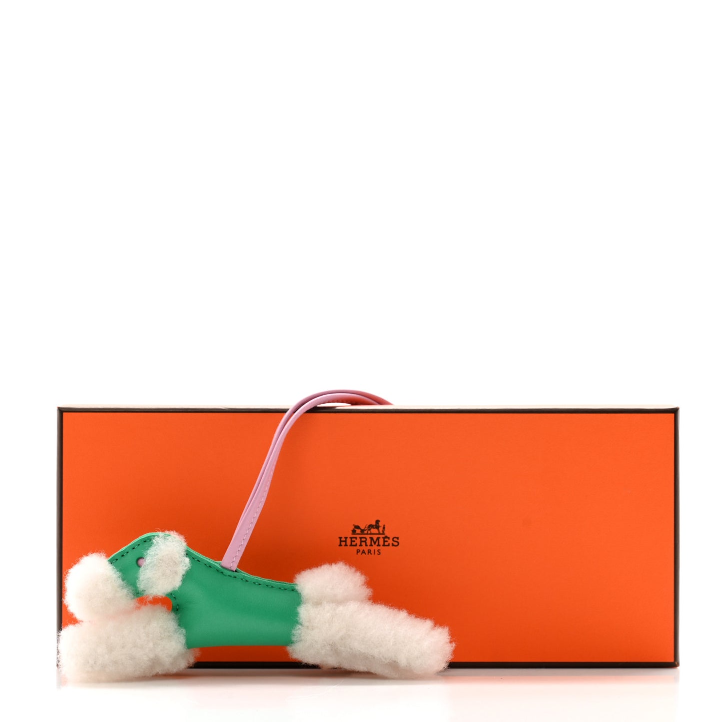 Milo Lambskin Shearling Budy Charm Menthe Mauve Sylvestre