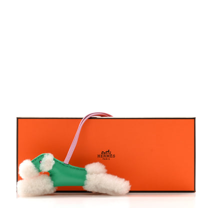 Hermes Milo Lambskin Shearling Budy Charm Menthe Mauve Sylvestre 5 of 5