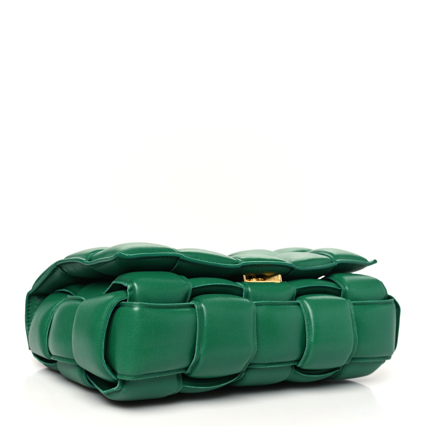 Lambskin Maxi Intreccio Padded Chain Cassette Crossbody Bag Racing Green