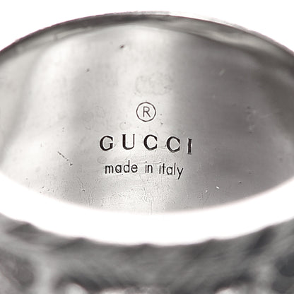 Gucci Sterling Silver Wide Feline Band Ring 54 6.75 4 of 5