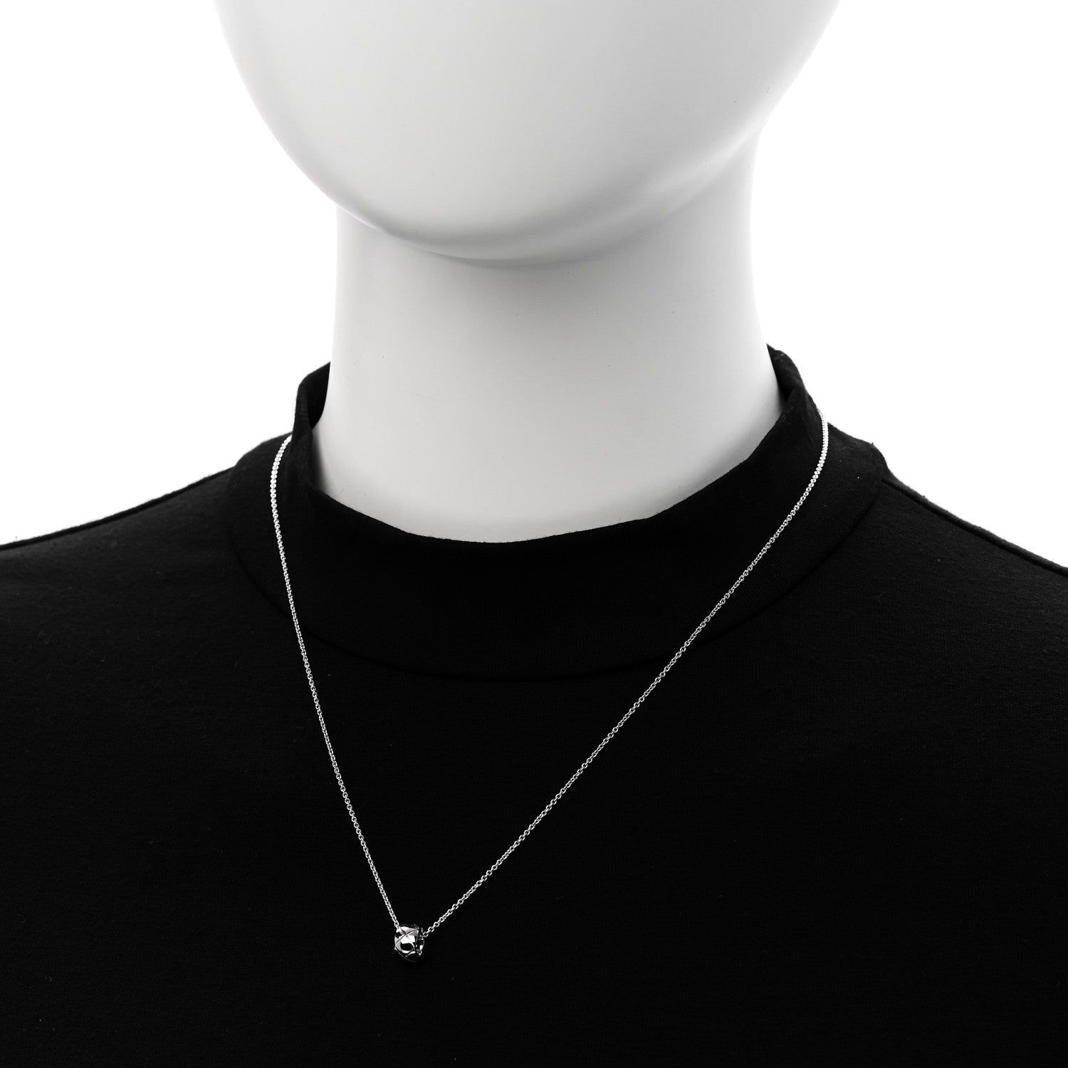 Chanel 18K White Gold Coco Crush Pendant Necklace 2 of 6