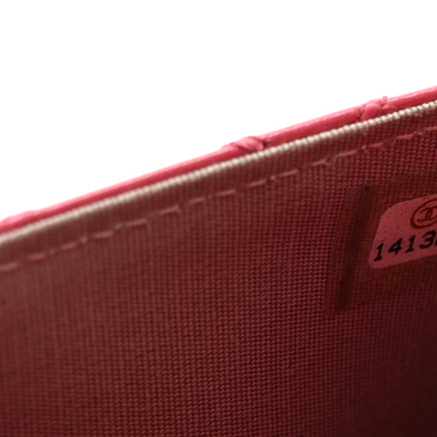 Lambskin Diamond Stitched Wallet On Chain WOC Pink