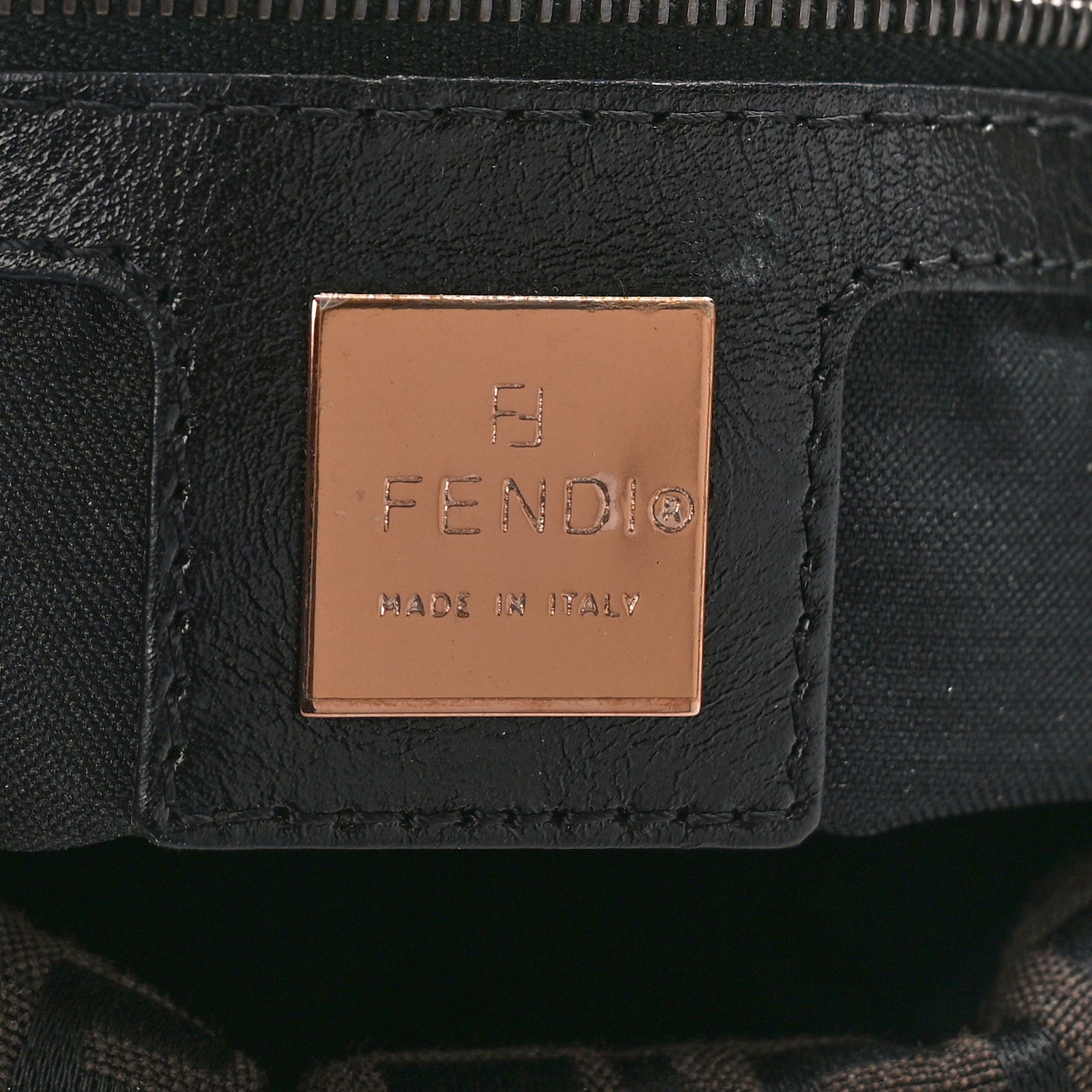 Fendi Zucchino Baguette Black 6 of 9