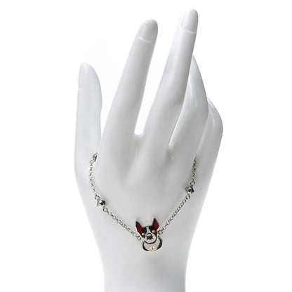 Gucci Sterling Silver Black Spinel Enamel Orso Bracelet 2 of 8