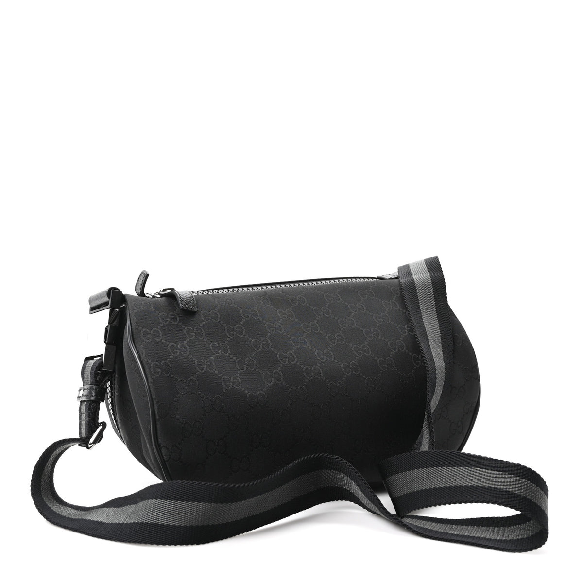 Nylon Monogram Fanny Pack Belt Bag Black