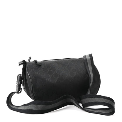 Gucci Nylon Monogram Fanny Pack Belt Bag Black 3 of 10