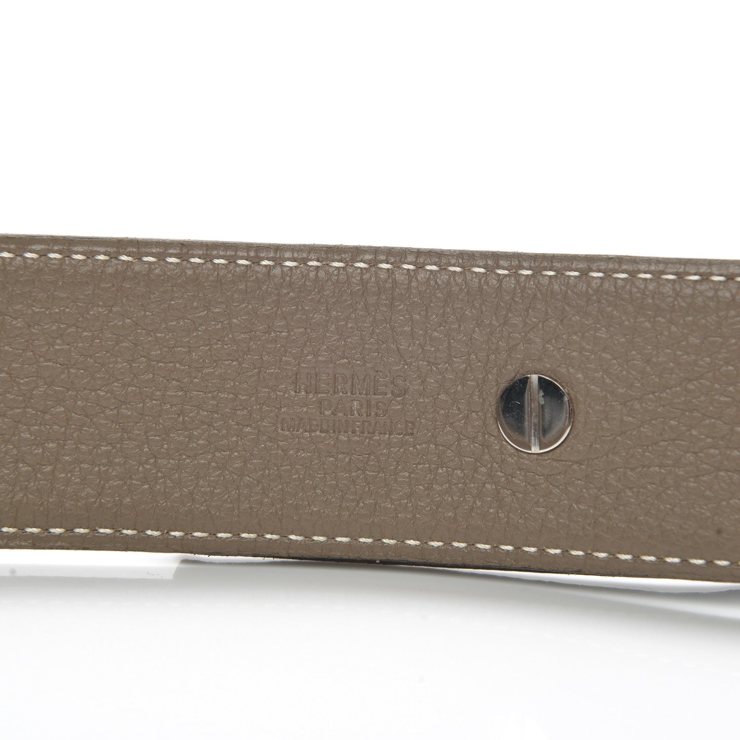 Hermes Togo Wide Belt 80 Etoupe 5 of 6