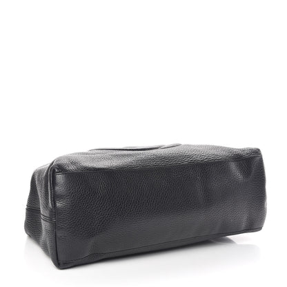 Gucci Pebbled Calfskin Medium Soho Chain Shoulder Bag Black 4 of 16