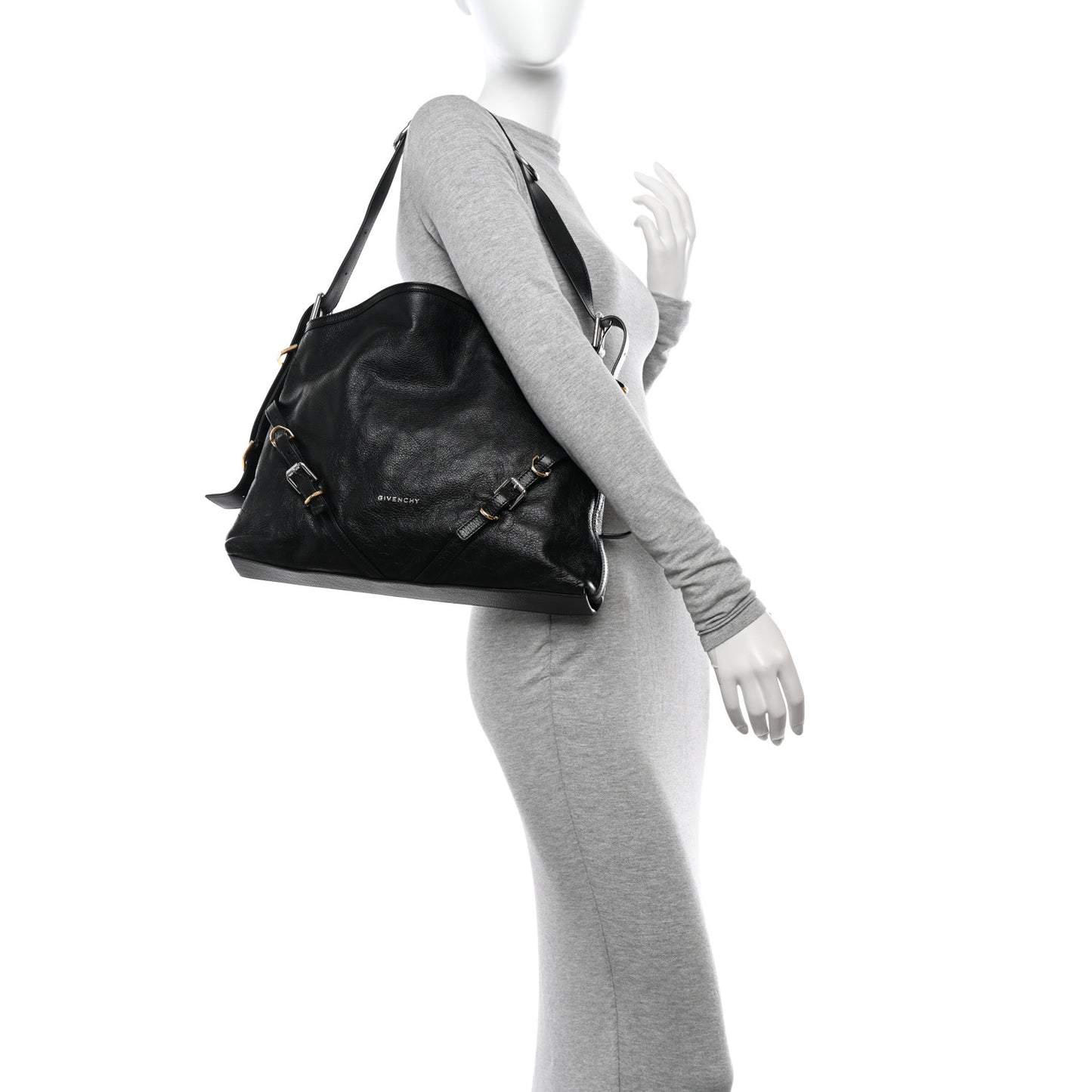 Calfskin Medium Voyou Bag Black