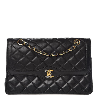 Chanel Lambskin Quilted Medium Double Flap Black 1 of 13