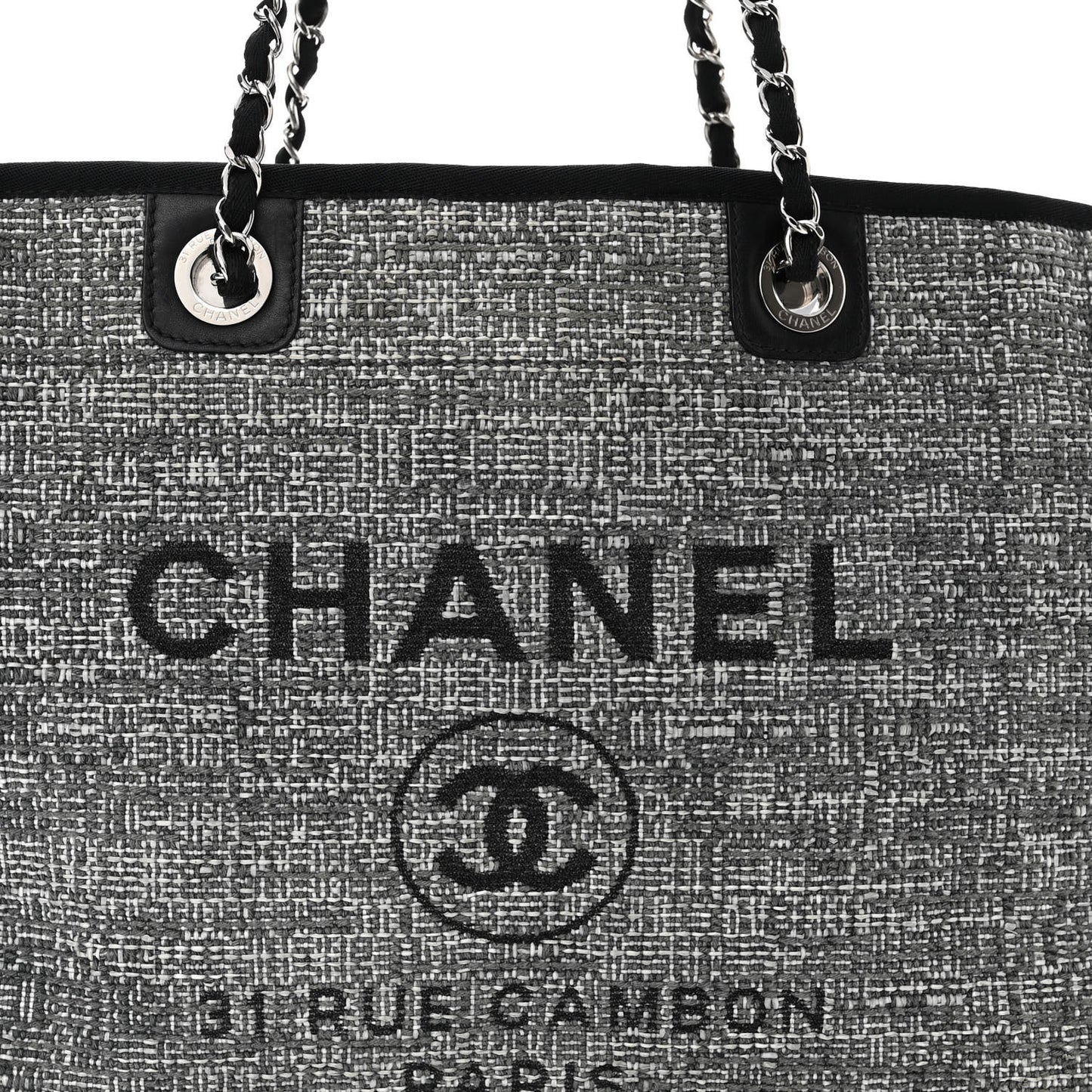 Canvas Small Deauville Tote Charcoal