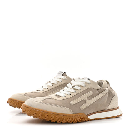 Hermes Suede Goatskin Mens Jet Sneakers 36 Beige Esquisse Glaise 4 of 11