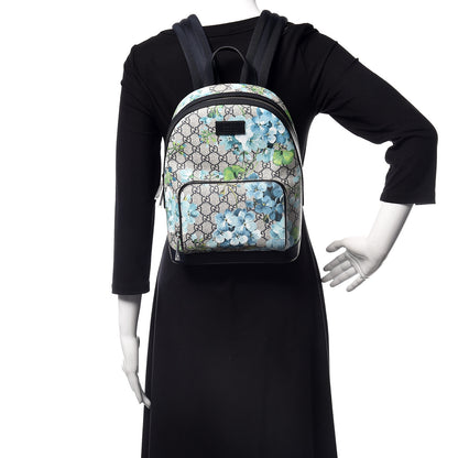 Gucci GG Supreme Monogram Blooms Small Day Backpack Blue 2 of 10
