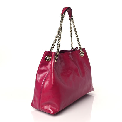 Gucci Vernice Naplack Medium Soho Chain Shoulder Bag Bright Bouganville 2 of 11
