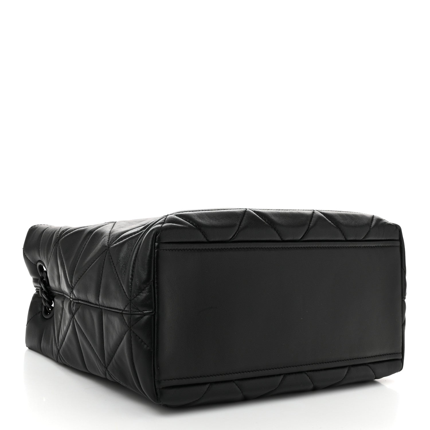 Prada Nappa Quilted Monochrome Chain Tote Bag Black 4 of 9
