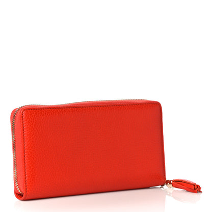 Gucci Pebbled Calfskin Soho Zip Around Wallet Sun Orange 4 of 10