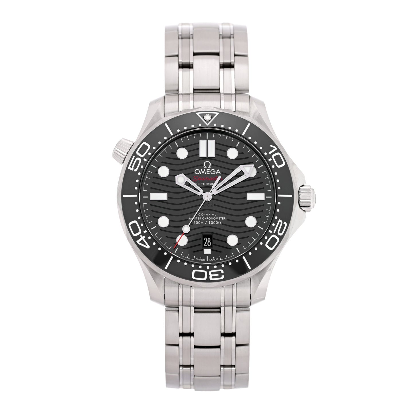 Stainless Steel 42mm Seamaster Diver 300M Co-Axial Automatic Watch Black 210.30.42.20.01.001