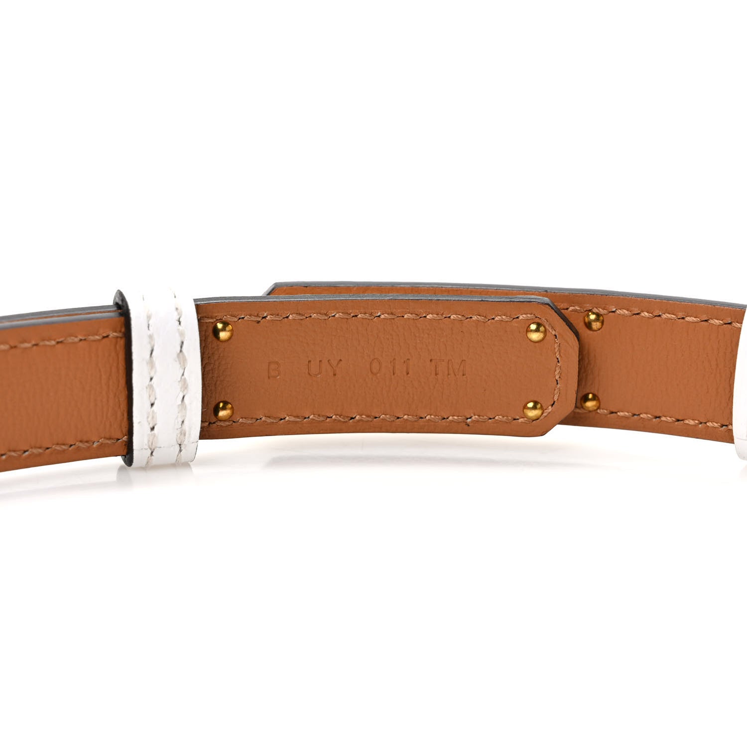 Hermes Epsom Kelly Belt White 4 of 5