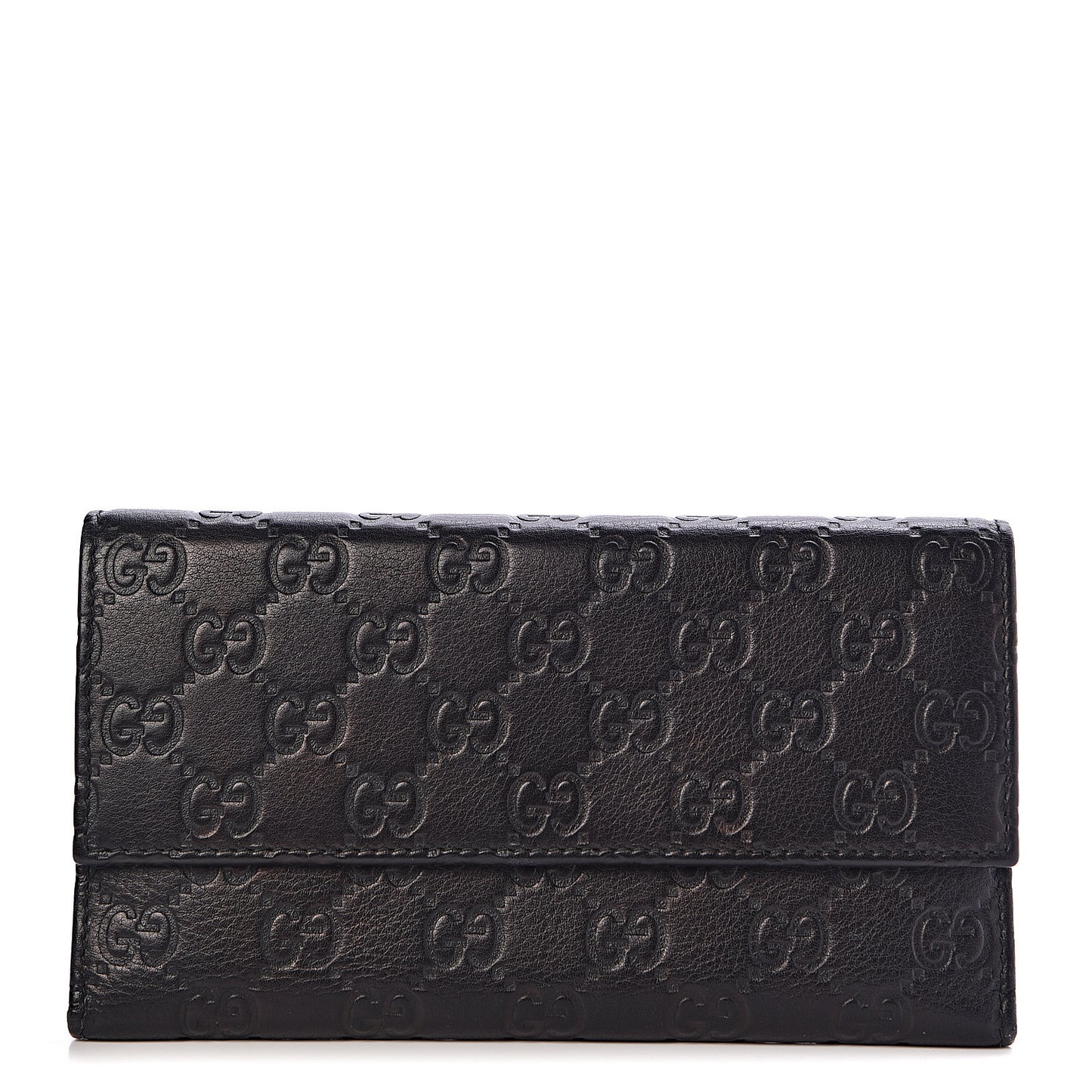 Guccissima Continental Flap Wallet Black