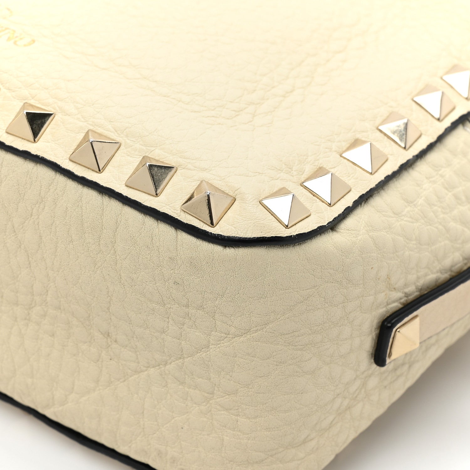 Valentino Garavani Grained Calfskin Rockstud Camera Crossbody Bag Ivory 10 of 12
