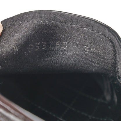 Chanel Crackled Patent Calfskin CC Mocassin Loafers 38.5 Black 10 of 11