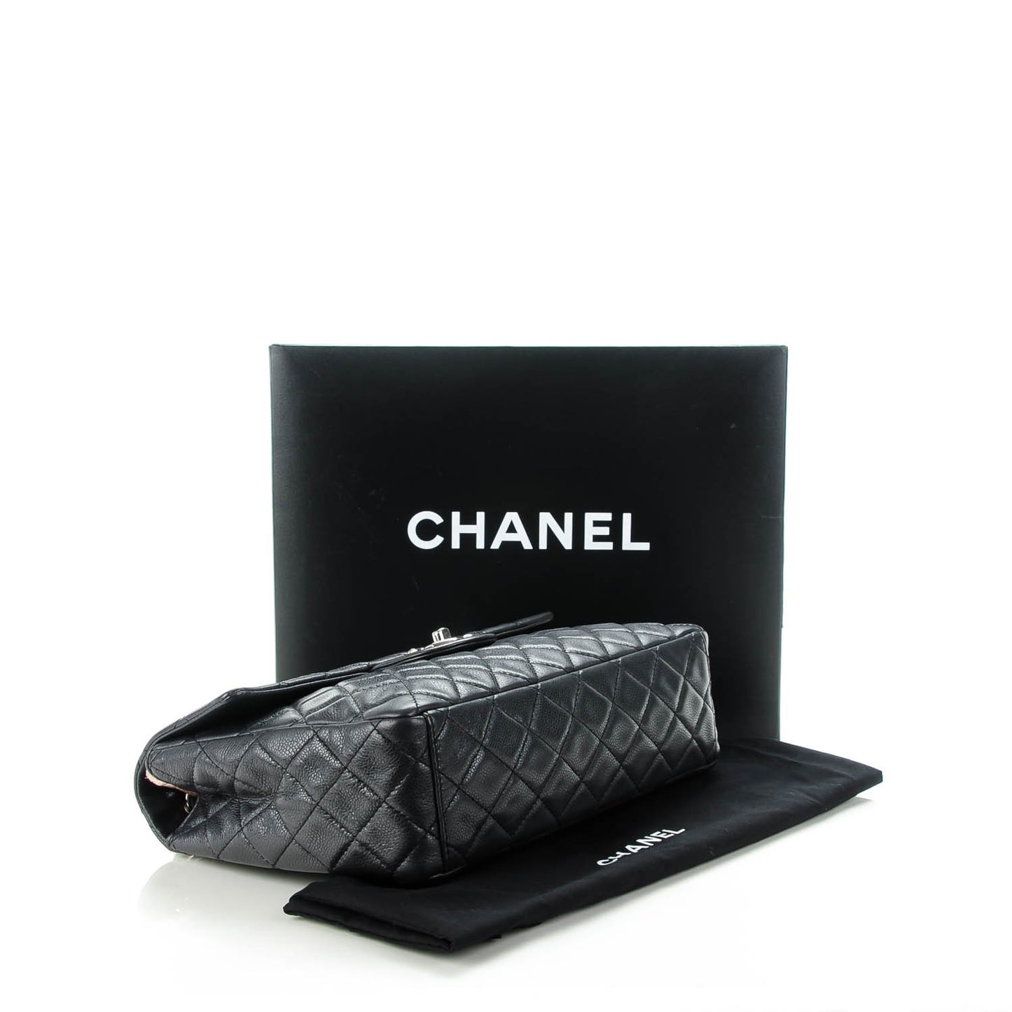 Caviar Quilted Maxi Single Flap Black