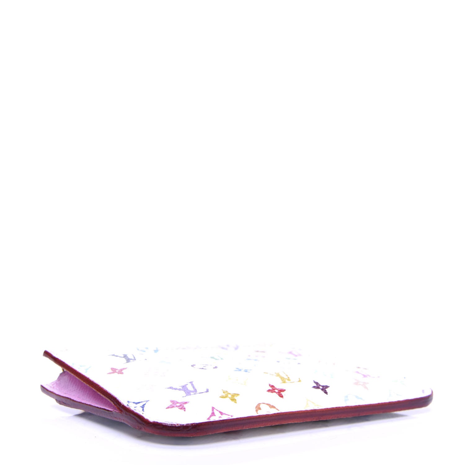 Louis Vuitton Monogram Multicolor Key Pouch White Litchi 4 of 7