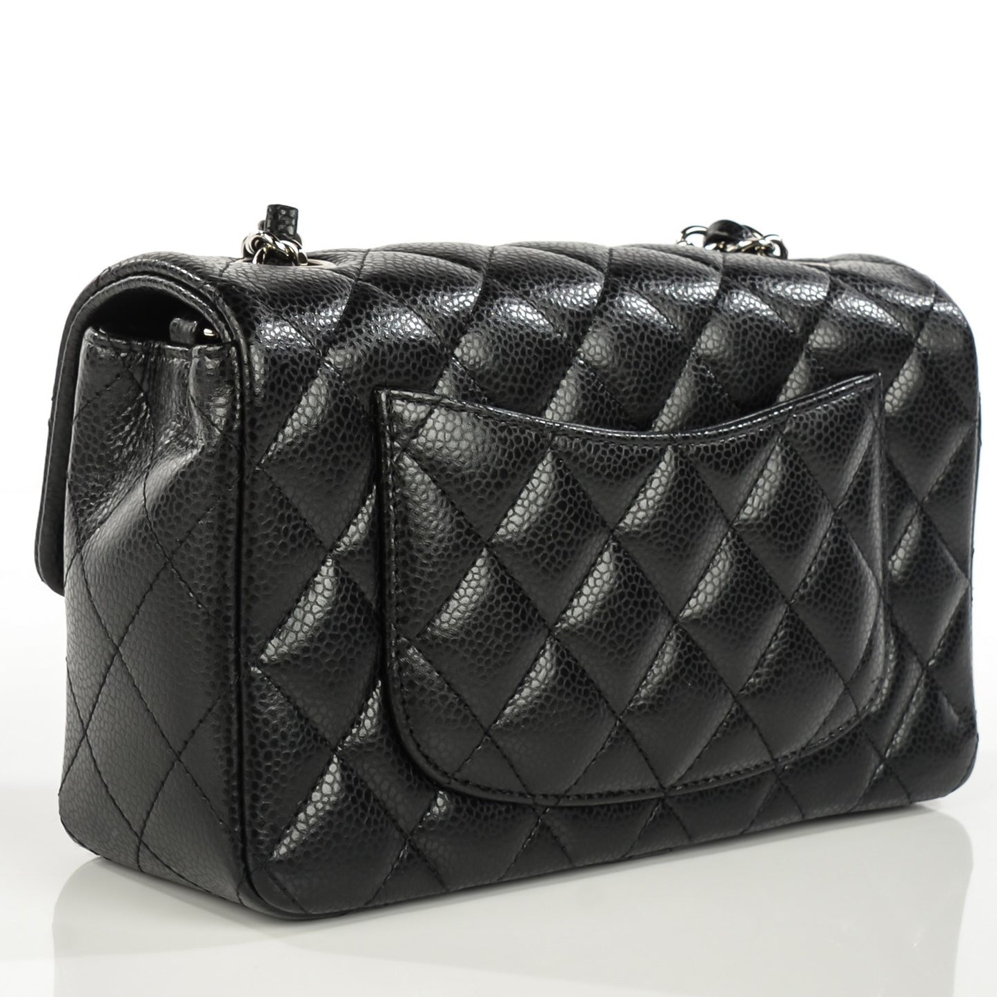 Caviar Quilted Mini Rectangular Flap Black