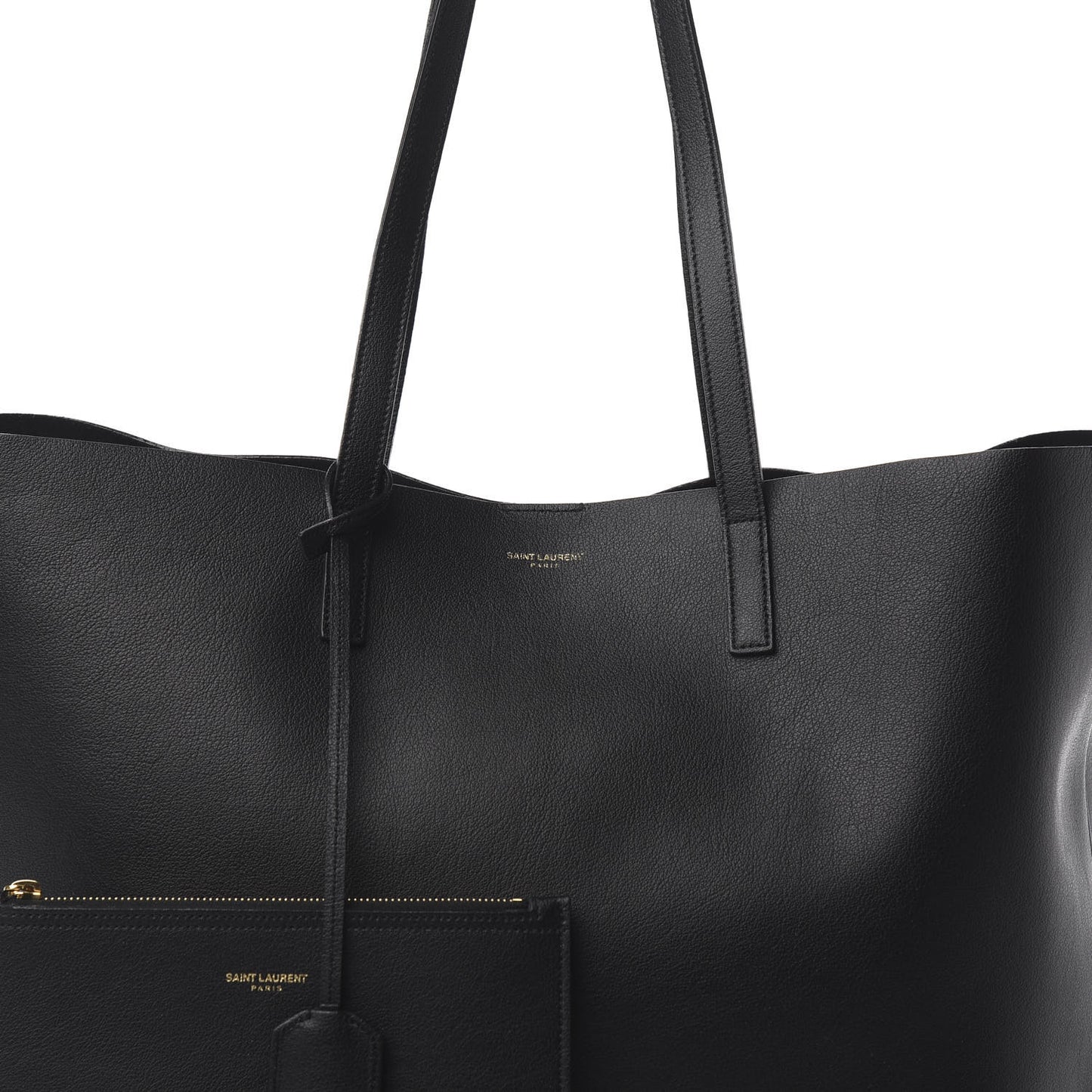Calfskin Large Shopping Tote Black
