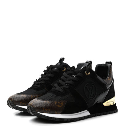 Louis Vuitton Suede Monogram Run Away Sneakers 41 Black 3 of 8