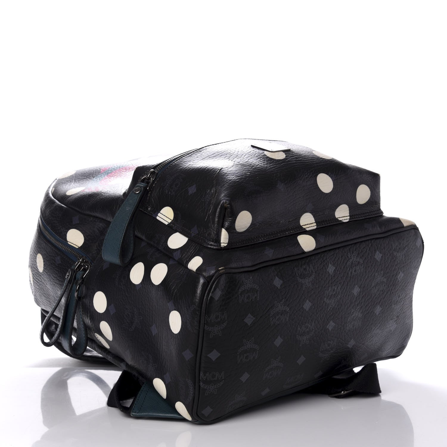 MCM Wrinkled Visetos Small Craig & Karl Beyond Snowdome Backpack Black 4 of 12