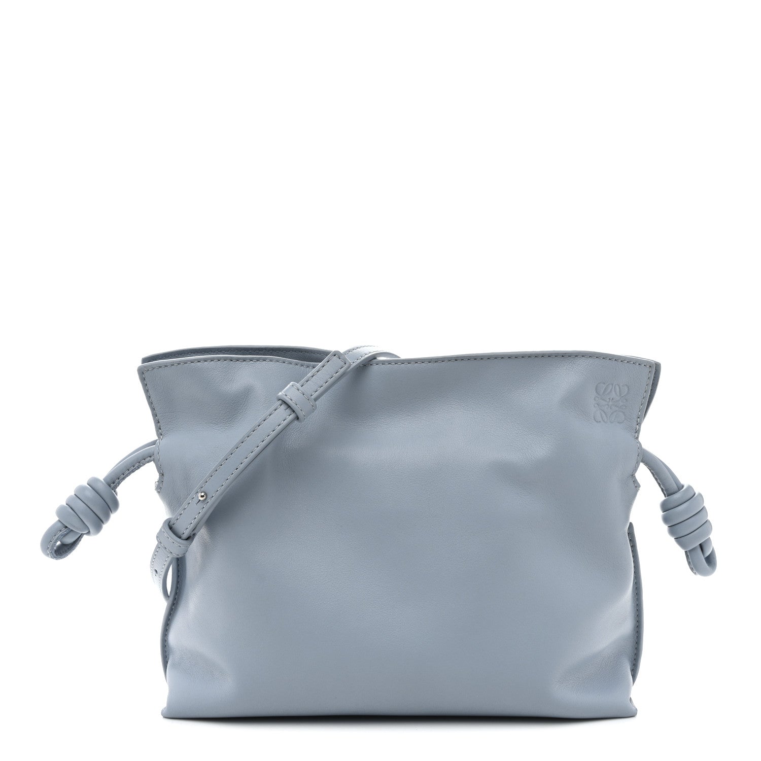 Loewe Calfskin Mini Flamenco Knot Clutch Dusty Blue 1 of 10