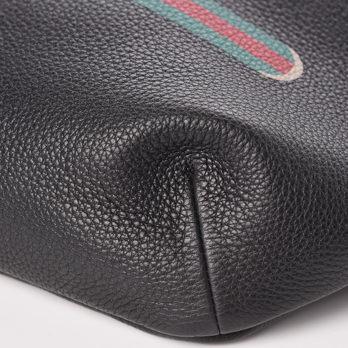 Grained Calfskin Logo Belt Bag Black