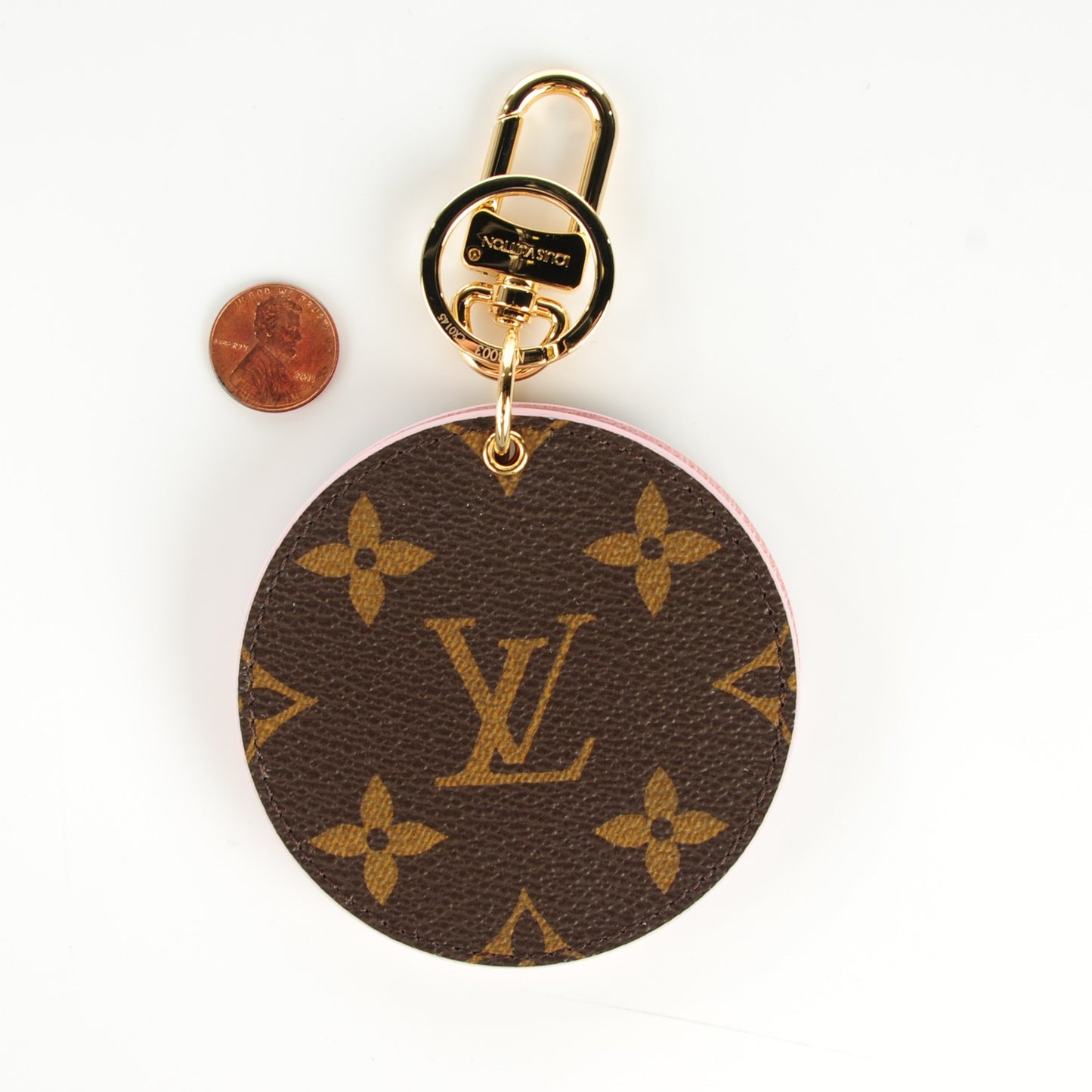 Monogram LV Mirror Key Holder Rose Ballerine
