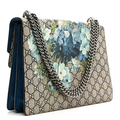 Gucci GG Supreme Monogram Blooms Medium Dionysus Shoulder Bag Beige Navy Vintage Blue 3 of 18