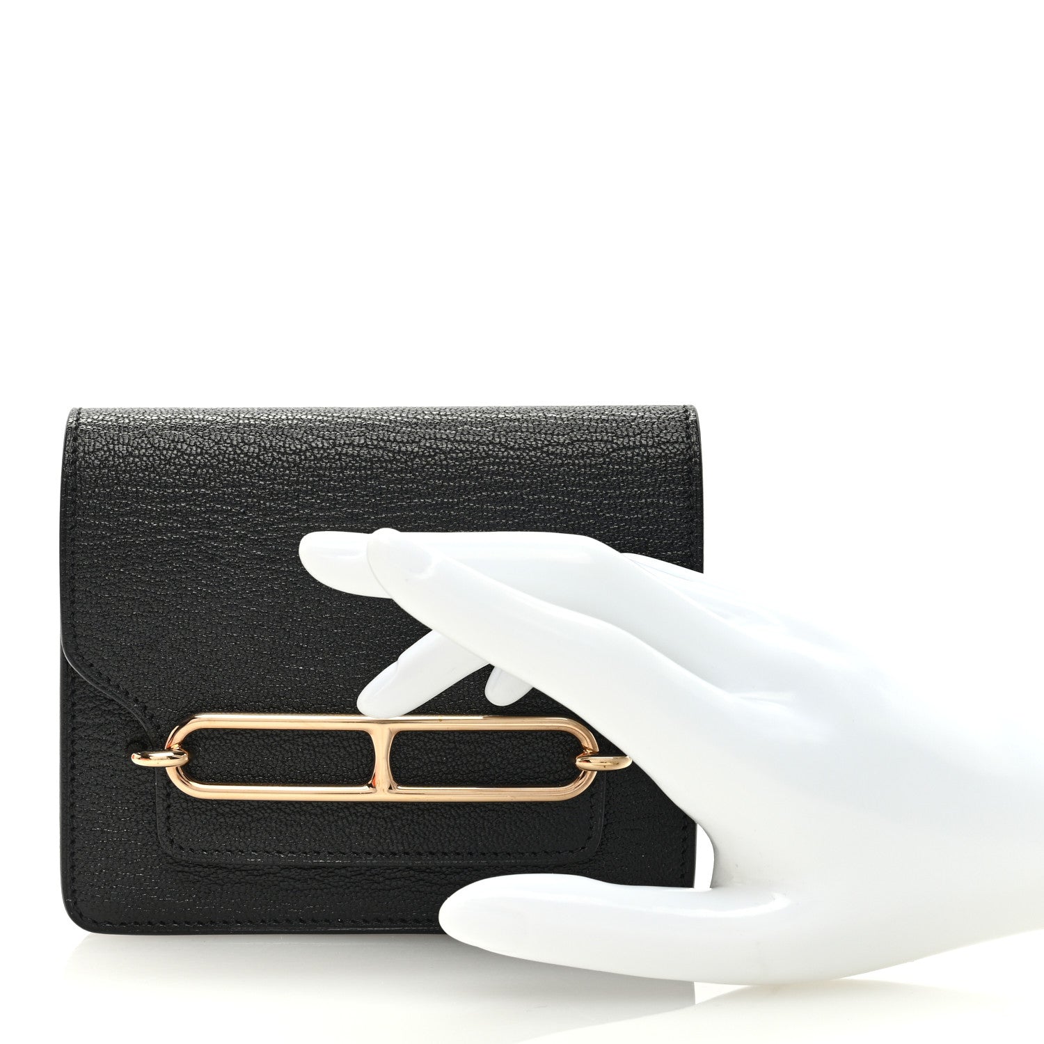 Hermes Chevre Mysore Roulis Slim Wallet Black 2 of 8